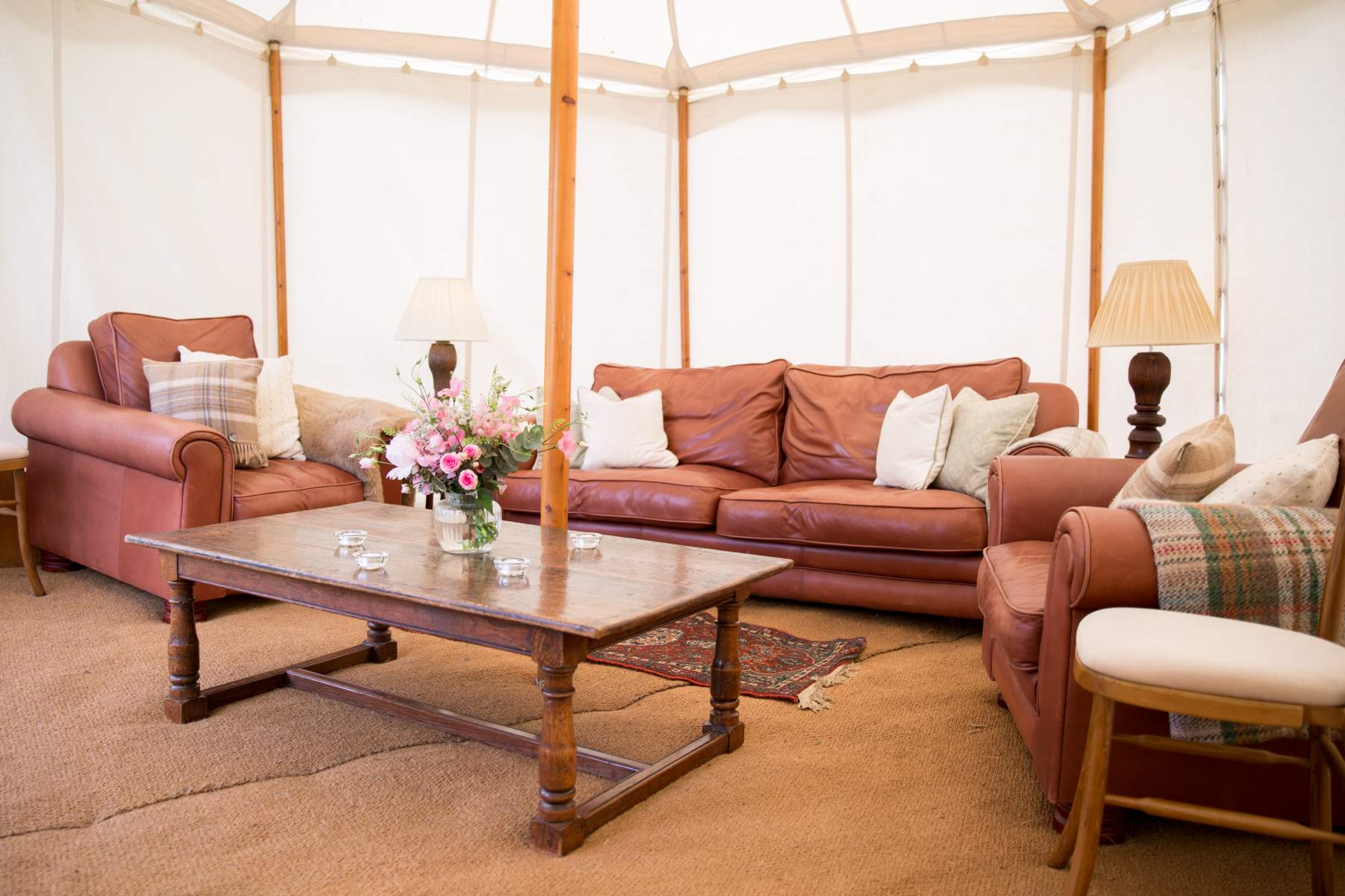 Maisie and Toby wedding marquee sailcloth tent Petworth West Sussex canvas poled reception drinks marquee