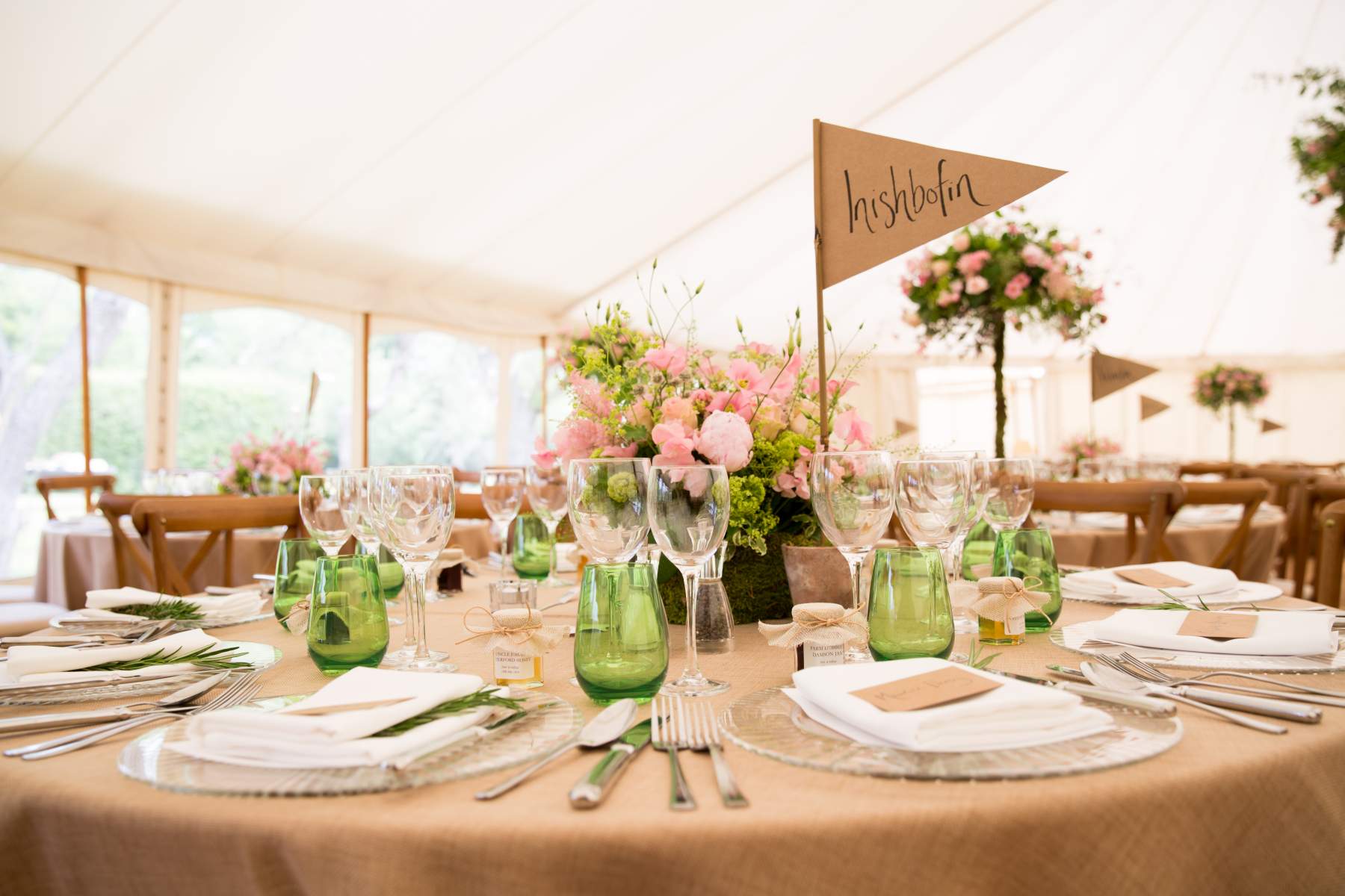 Maisie and Toby wedding marquee sailcloth tent Petworth West Sussex canvas poled reception drinks marquee