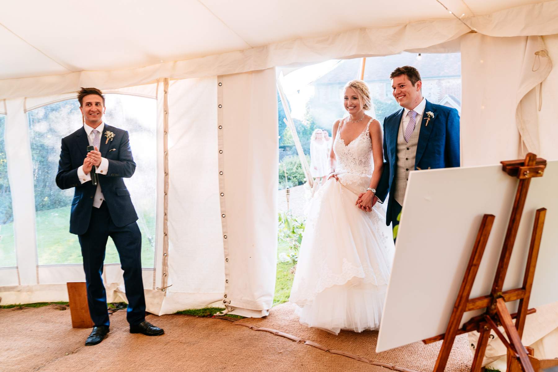 Wedding Marquee Hampshire Canvas traditional sailcloth tent Martha and Steve